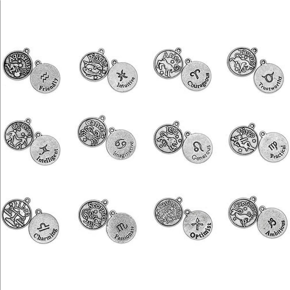 Zodiac Sign Double-Sided Necklace